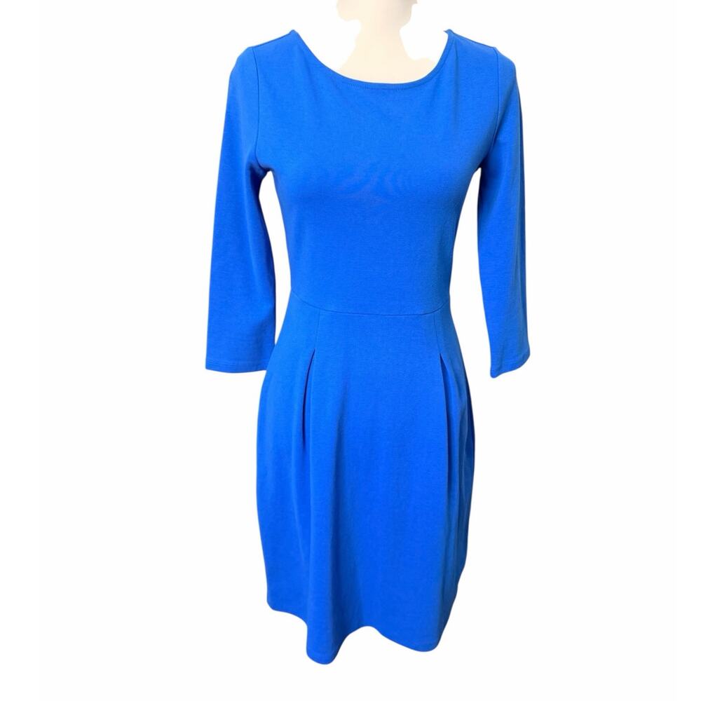 Garnet Hill Women's Dress Size 2 Long Sleeve Blue